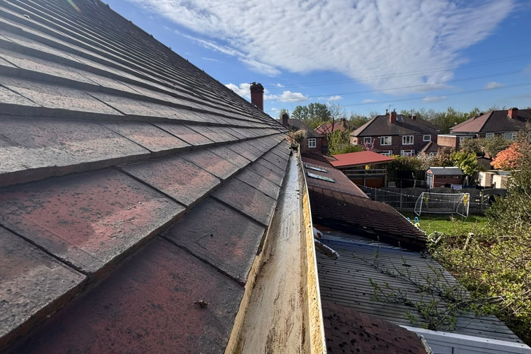 Gutter cleaning work