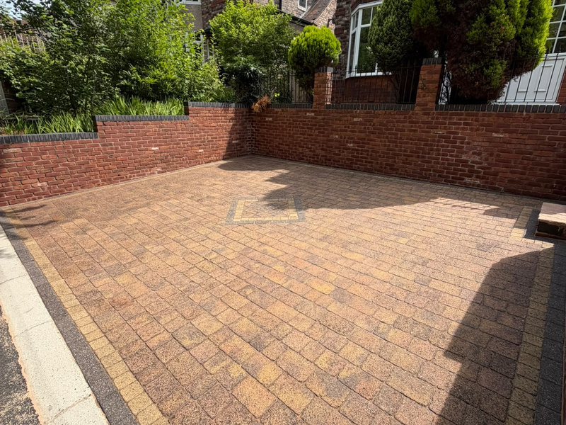 Paving after pressure washing