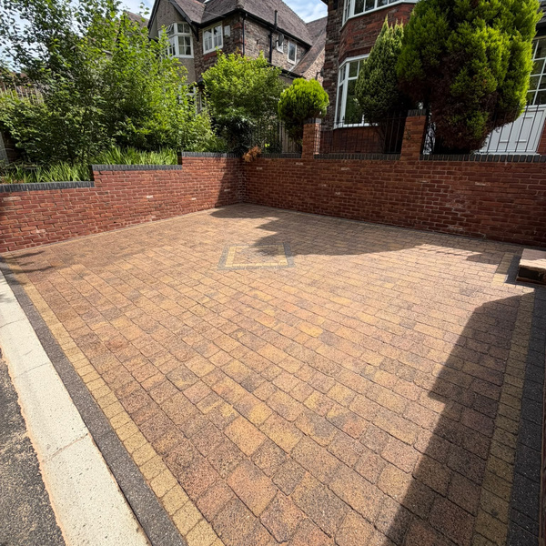 Pressure washing result