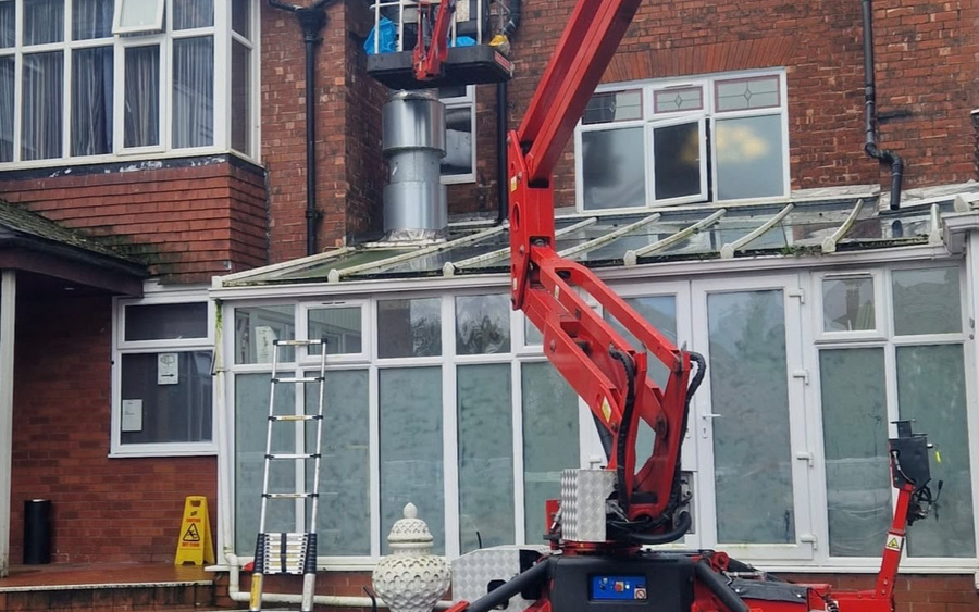 Specialist MEWP access used by RS External Cleaning